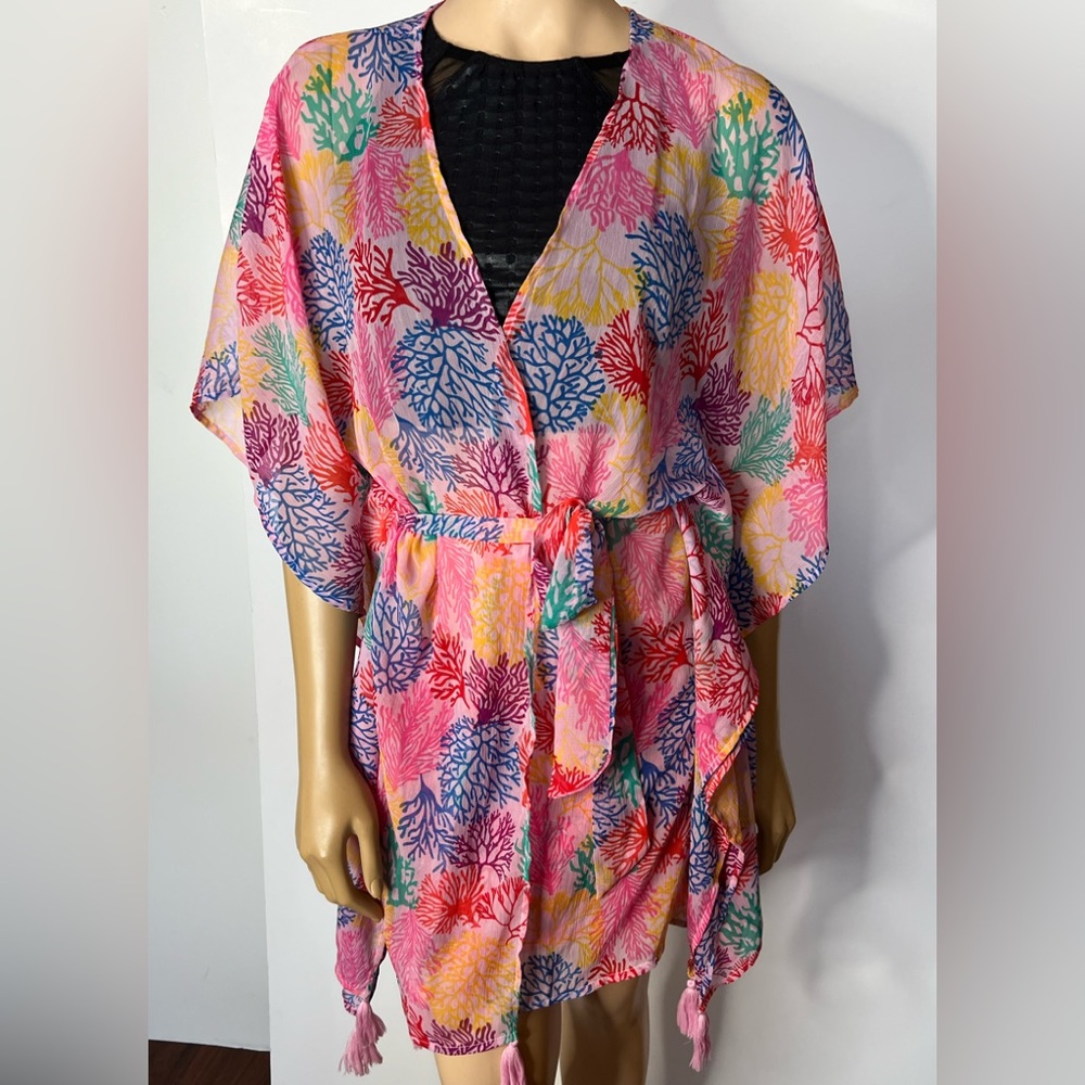 NWT MAUVE SEDGE RUSH America & Beyond Chiffon COVER UP